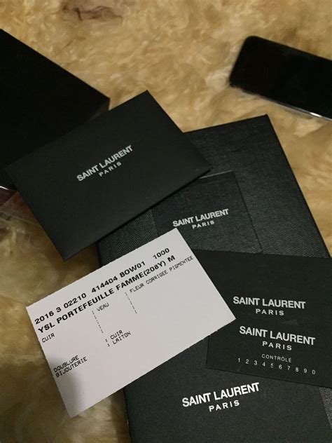 ysl authenticity card|how to spot a ysl.